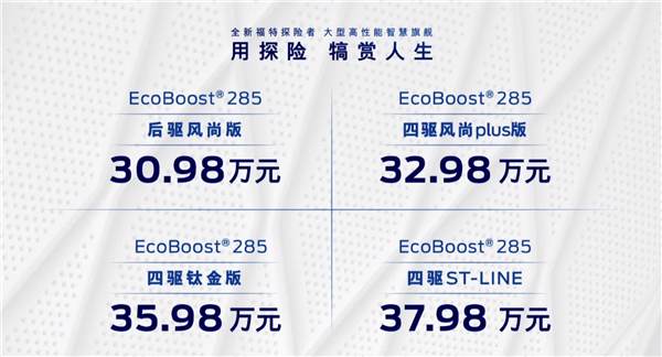 30.98万起 新款福特探险者上市：香爆了的美系大SUV来了