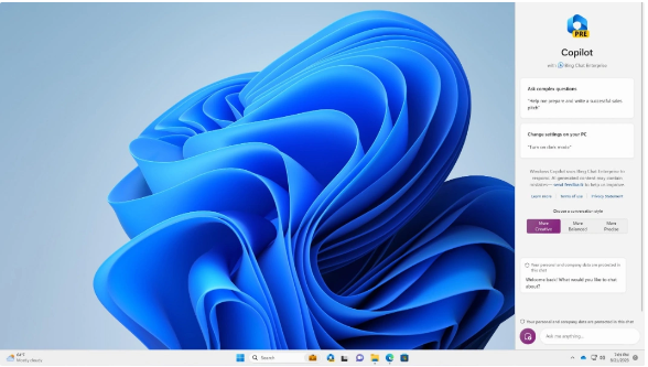 微软推出全新功能：Windows Copilot预览版支持必应聊天企业版