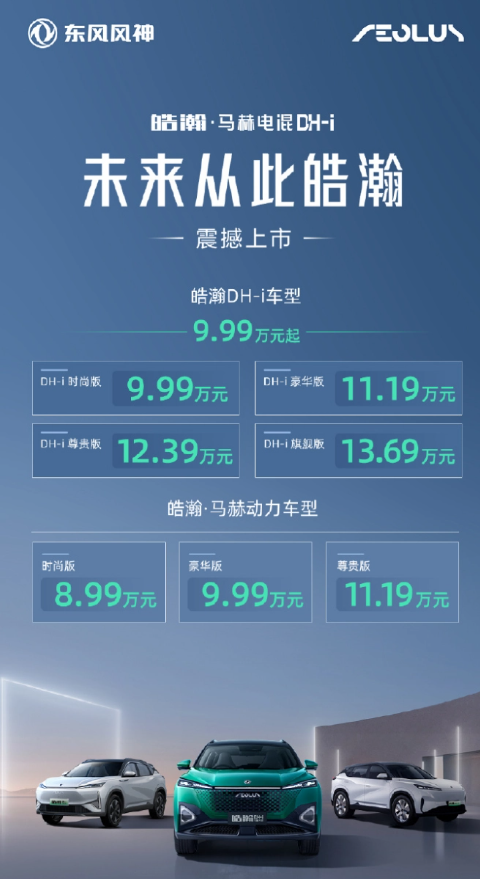 东风风神皓瀚：SKY EV和PHEV新车型计划发布